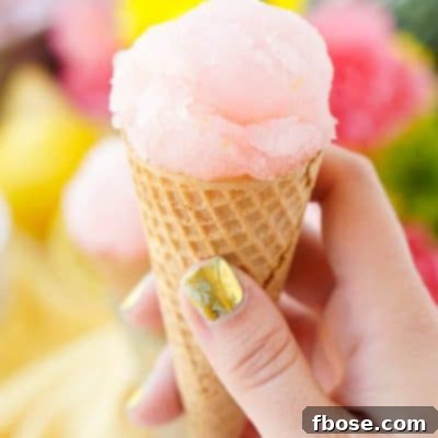 Delicious Pink Lemonade Sorbet recipe, perfect for summer.