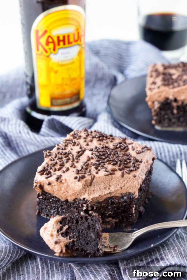 Kahlua Chocolate Poke Cake