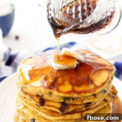 Delicious Pumpkin Chocolate Chip Pancakes, perfect for a cozy fall breakfast.