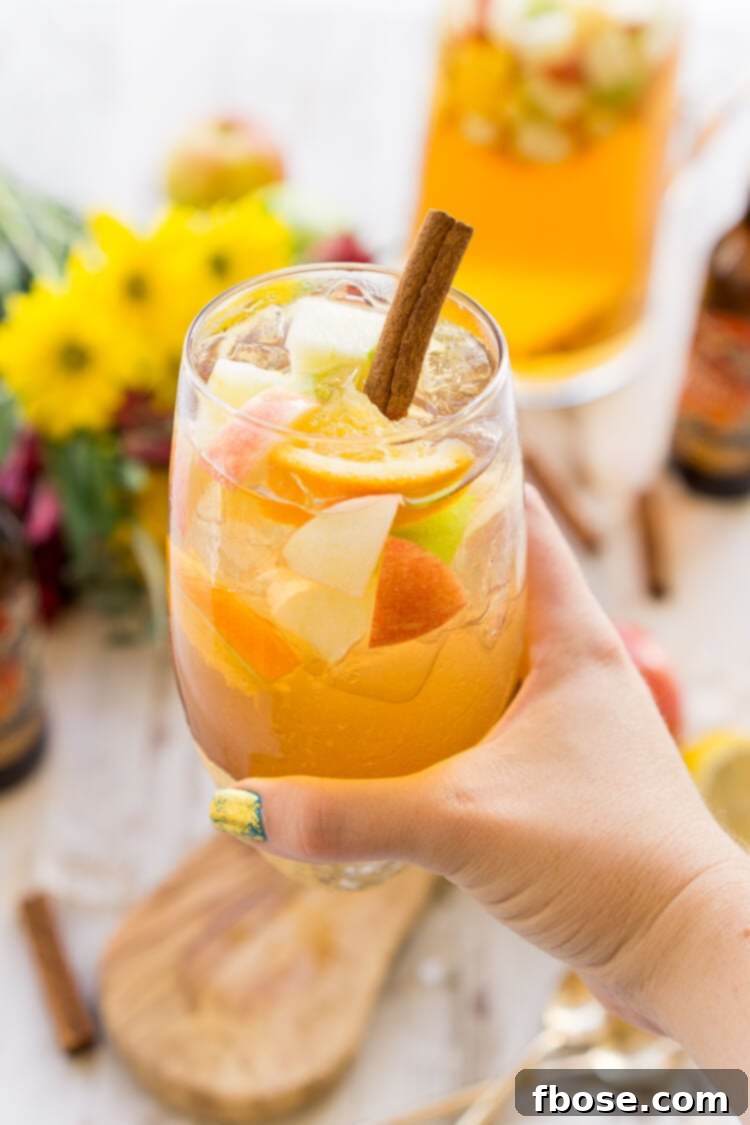 Make this Hard Apple Cider Sangria for fall parties!