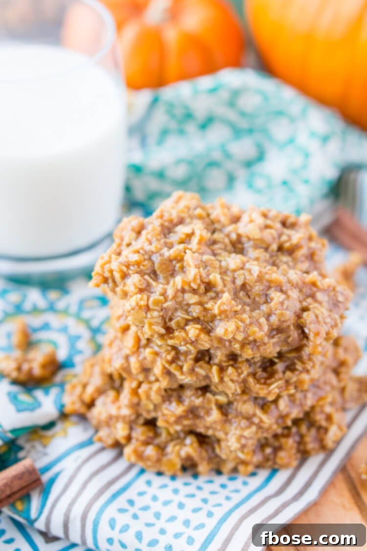 These Pumpkin No Bake Cookies are crazy delicious and so simple to make! Made with oatmeal, pumpkin spice pudding mix, sugar, butter, and more, these cookies will be a hit at home, the office, or a party! Don't let fall pass you by without making a batch!