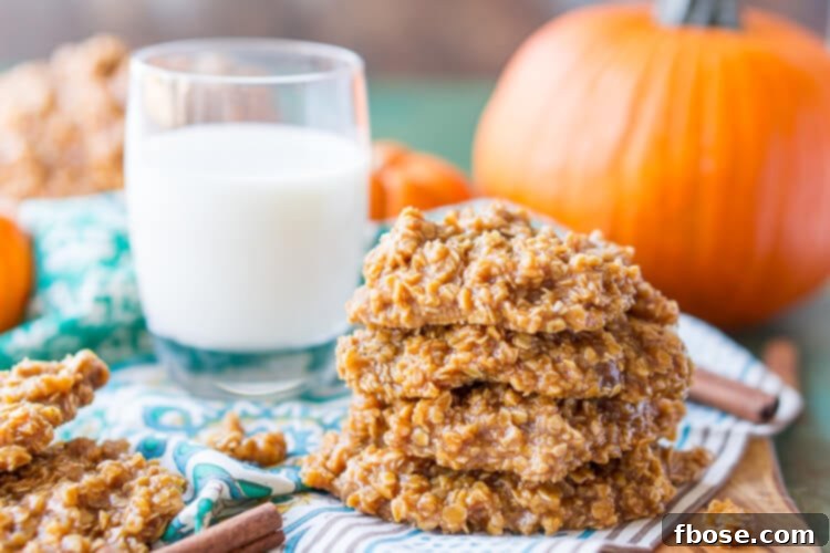 These Pumpkin No Bake Cookies are crazy delicious and so simple to make! Made with oatmeal, pumpkin spice pudding mix, sugar, butter, and more, these cookies will be a hit at home, the office, or a party! Don't let fall pass you by without making a batch!