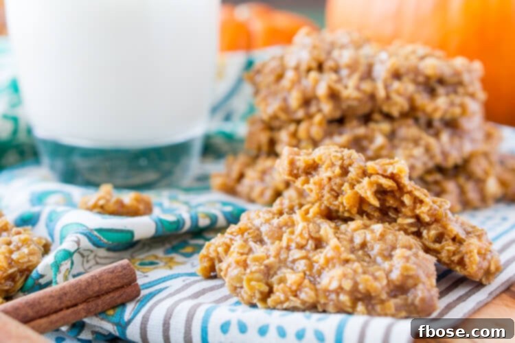 These Pumpkin No Bake Cookies are crazy delicious and so simple to make! Made with oatmeal, pumpkin spice pudding mix, sugar, butter, and more, these cookies will be a hit at home, the office, or a party! Don't let fall pass you by without making a batch!
