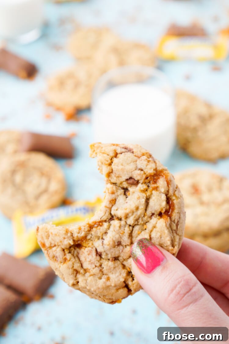 Decadent Butterfinger Pudding Cookies 7 A full platter of homemade Butterfinger pudding cookies, ready to be served.