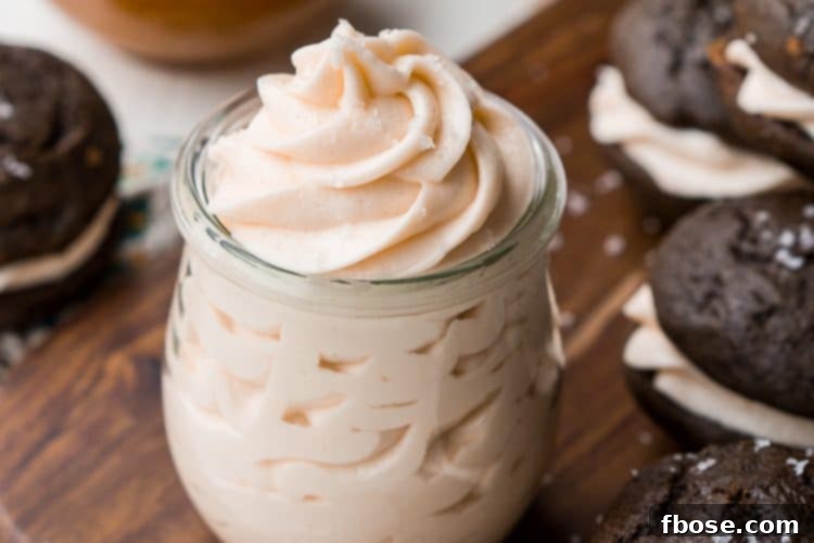 A delightful display of desserts adorned with the homemade Salted Caramel Frosting, showcasing its versatility.