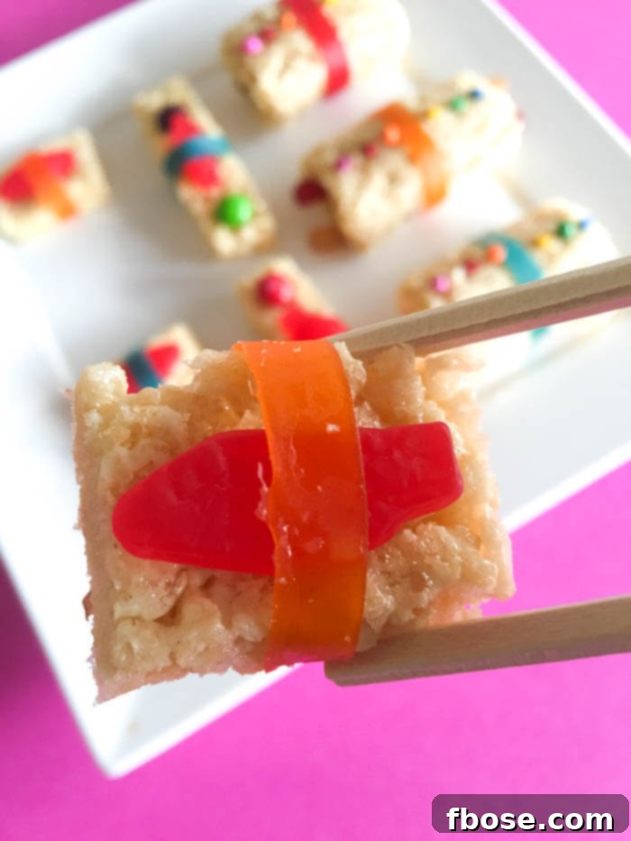 Colorful Dessert Sushi rolls, a fun and unique sweet treat.