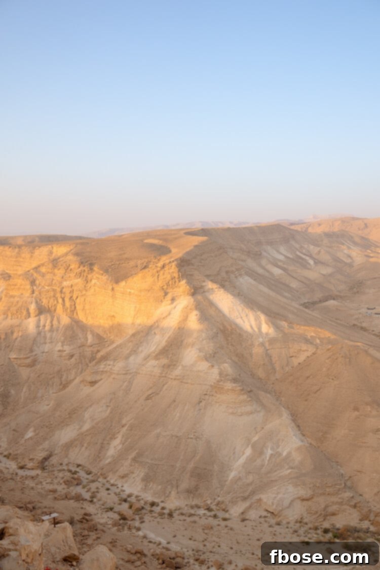 Main entrance gate to Masada National Park with ticket booths