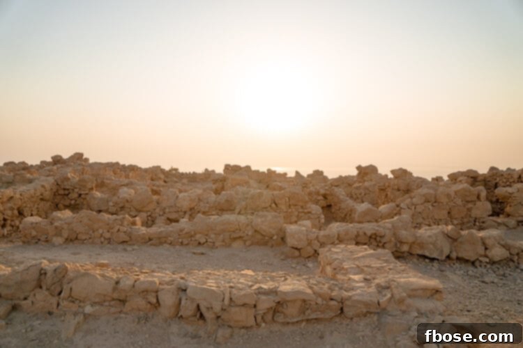 Close-up of a well-worn stone staircase on the Masada Snake Path