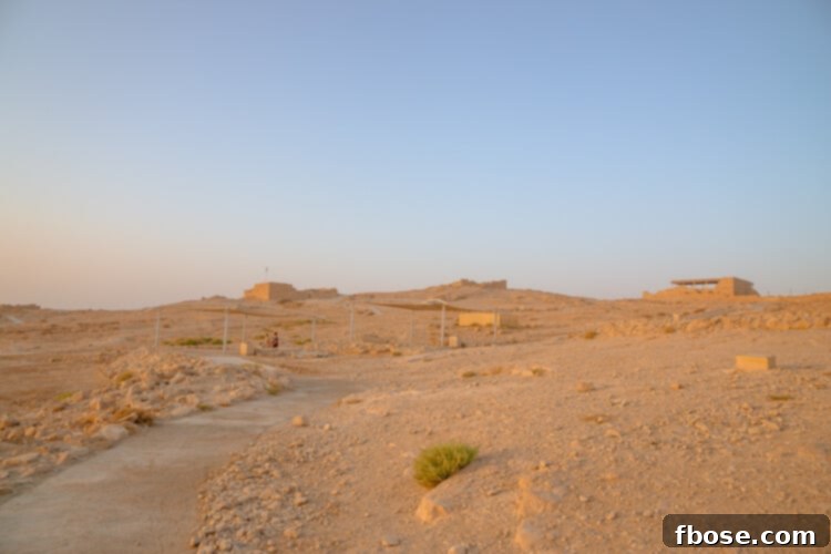 Detailed view of Masada's ancient Roman ramp, built for the siege