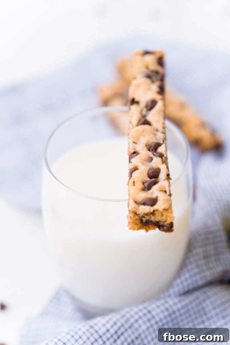 Chocolate Chip Cookie Sticks are a fun twist on classic chocolate chip cookies and the perfect dessert for dipping! A thick, slightly crisp, yet still chewy cookie loaded with chocolate chips and made in a 9 x 13-inch pan for easy baking!