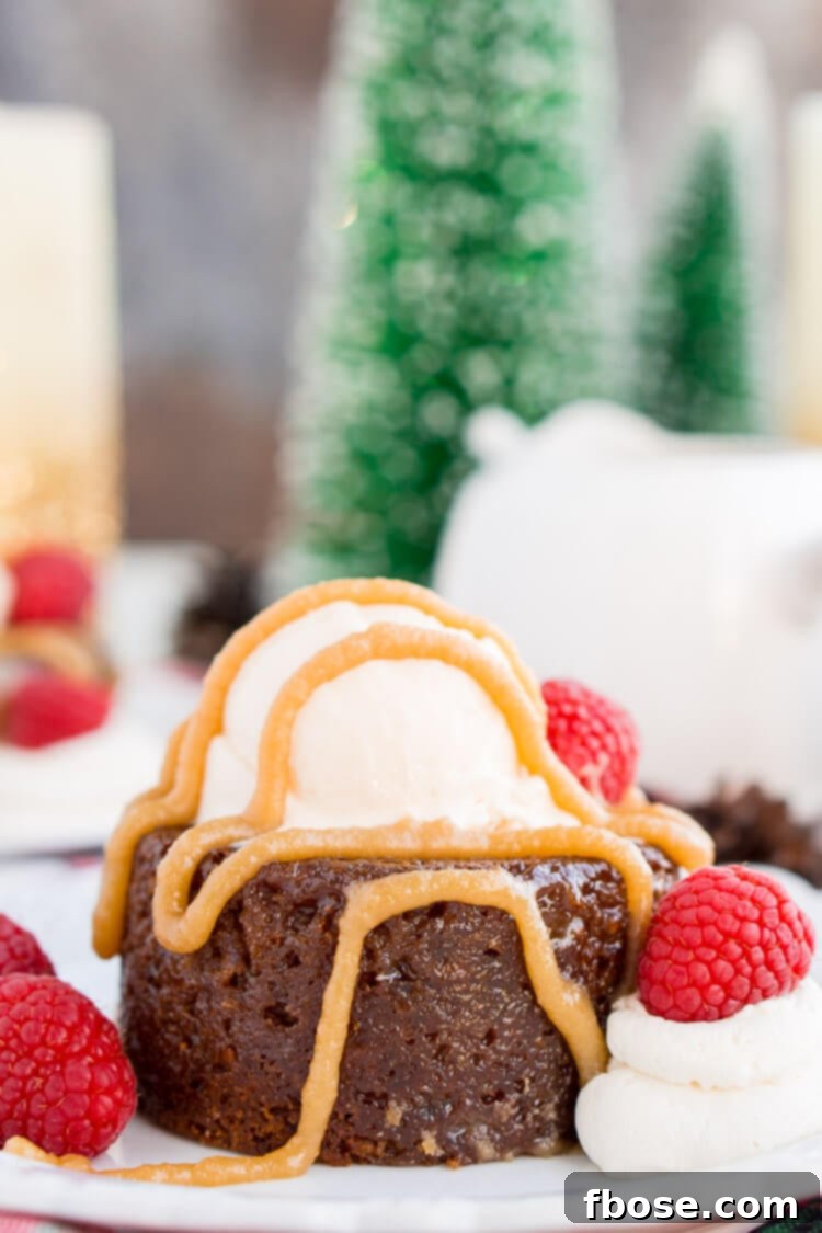 Sticky Toffee Pudding is a rich and cozy cake laced with fig puree and soaked in a sticky toffee sauce. A decadent, sweet, and comforting dessert that can be made up to 4 days ahead of time!