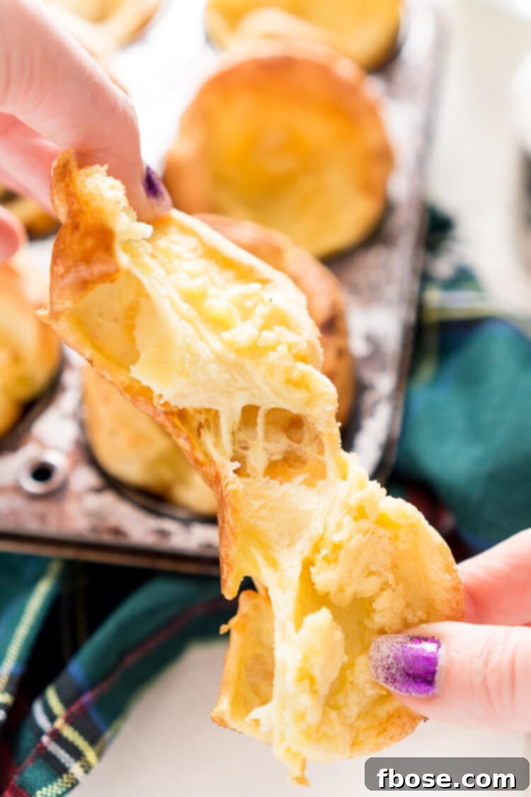 Fluffy Yorkshire Puddings, golden brown and ready to eat