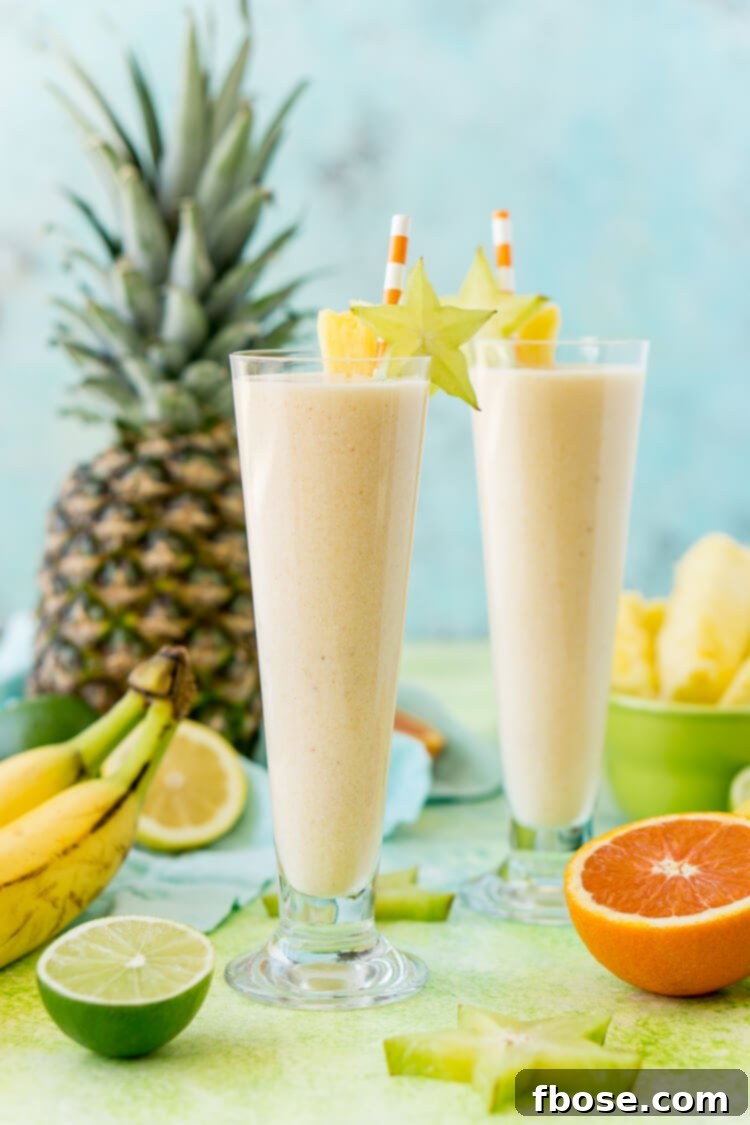 Tropical Smoothie - a healthy breakfast or snack recipe