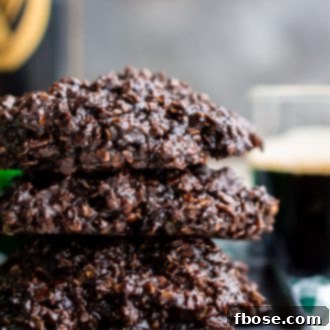 Dark Chocolate Guinness No Bake Cookies