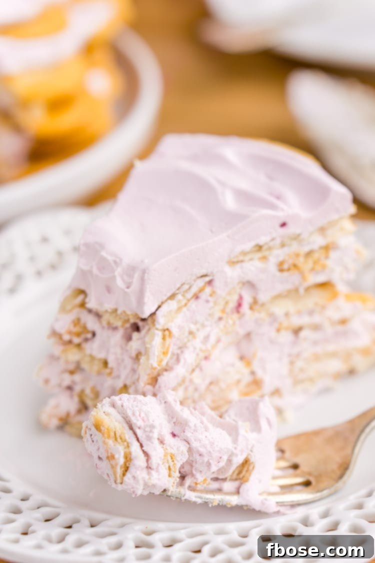 This Ritz Cracker & Grape Jelly Icebox Cake is an old fashioned, no bake, 3-ingredient dessert the whole family will love! It's super EASY to make and you can whip it up the day before!