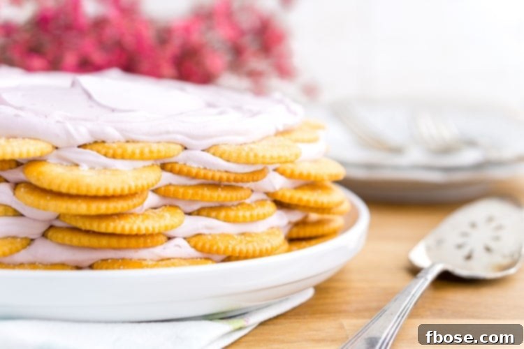 This Ritz Cracker & Grape Jelly Icebox Cake is an old fashioned, no bake, 3-ingredient dessert the whole family will love! It's super EASY to make and you can whip it up the day before!