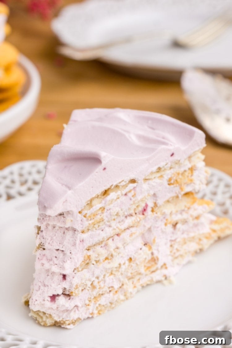This Ritz Cracker & Grape Jelly Icebox Cake is an old fashioned, no bake, 3-ingredient dessert the whole family will love! It's super EASY to make and you can whip it up the day before!