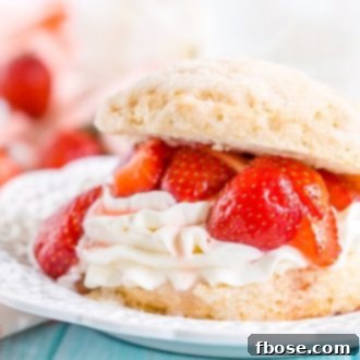 Delicious Strawberry Shortcake ready to serve.