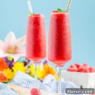 Raspberry Champagne Slushies
