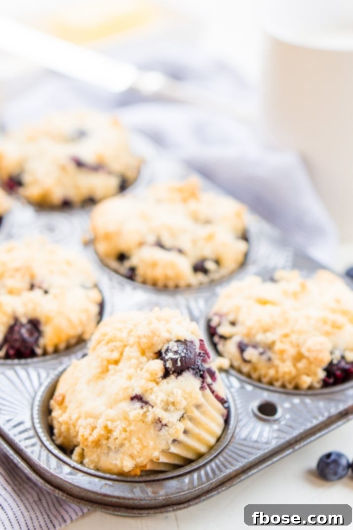 A tray of golden-brown blueberry muffins, cooling on a wire rack, ready to be enjoyed.