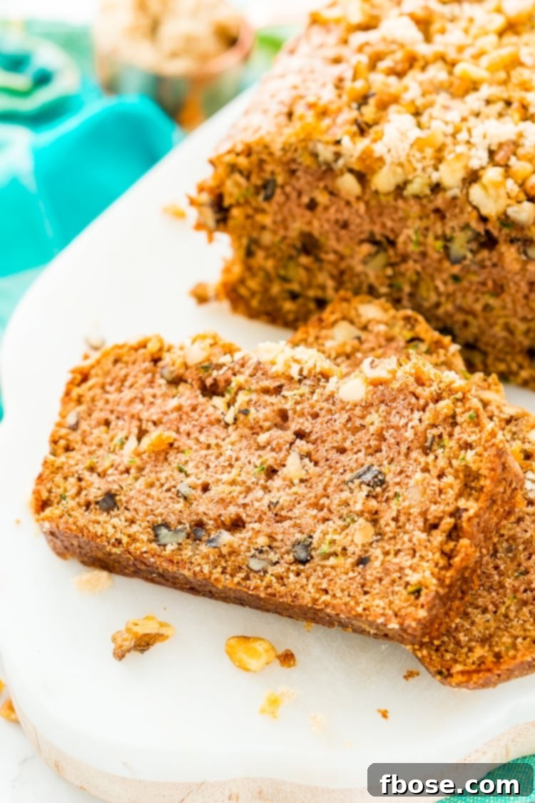 Freshly baked Zucchini Bread cooling on a rack