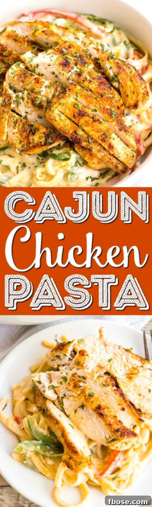 Bayou Chicken Pasta 7 This creamy Cajun Chicken Pasta is a flavorful dinner recipe that's great for busy weeknights! Easy to make and oh so tasty, this chicken dinner is a definite keeper!