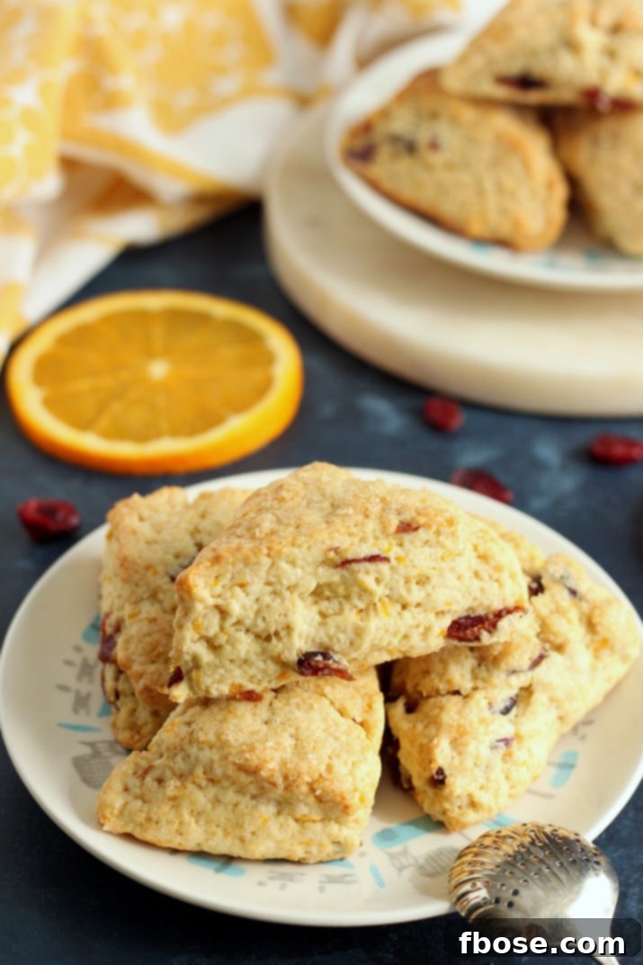 Zesty Cranberry Orange Scones 3 Cranberry Orange Scones Recipe with homemade citrus sugar