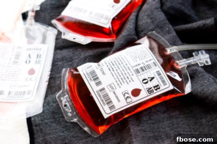 The simple, two-ingredient recipe for a Blood Bag Cocktail, featuring vodka and a red liqueur, perfect for easy Halloween party preparation.