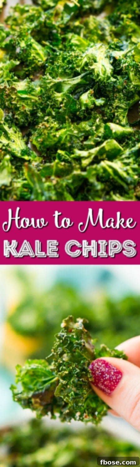 Save this easy, healthy, and addictive Kale Chips Recipe to your Pinterest board!