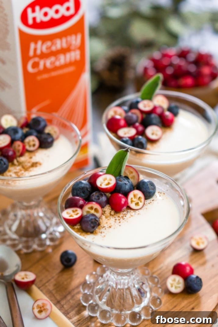 Maple Panna Cotta Thanksgiving dessert