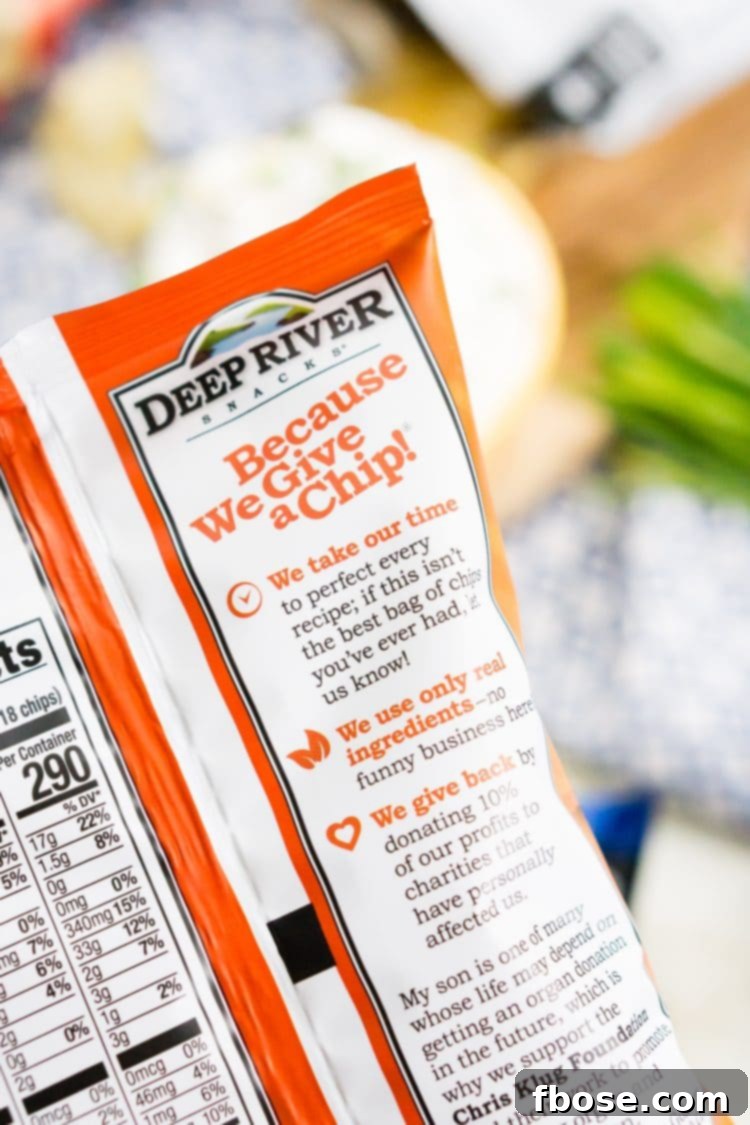 Deep River Snacks Because We Give A Chip! French Onion Dip Recipe