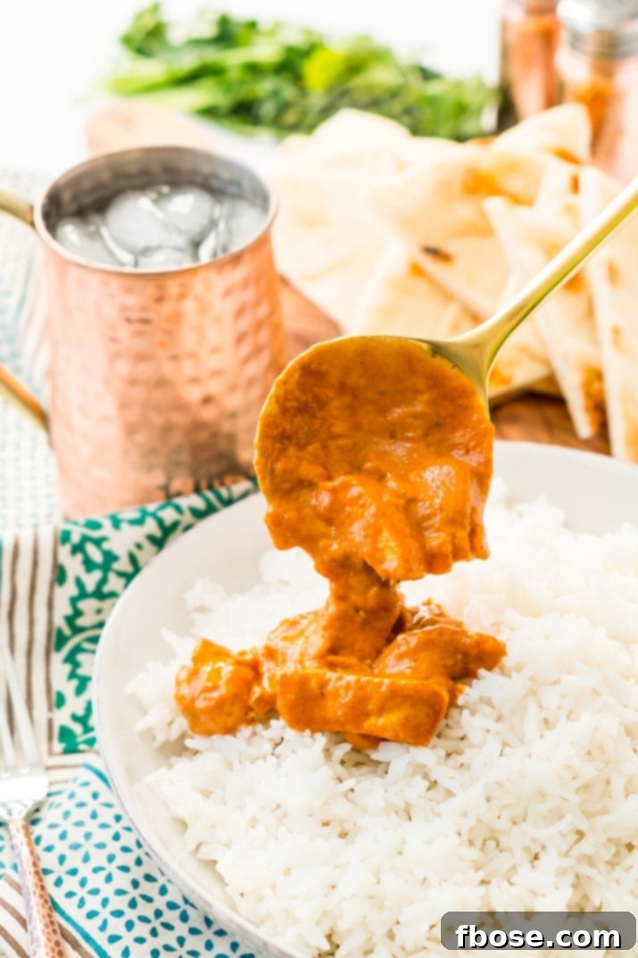 Delicious Homemade Chicken Tikka Masala ready to serve