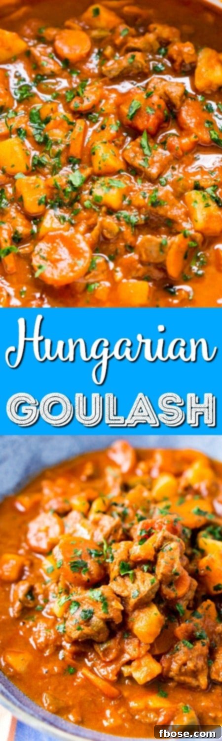 Authentic Hungarian Goulash 8 This Hungarian Goulash recipe is a rich and hearty dinner loaded with beef, carrots, potatoes, sweet paprika, and more. An easy stew recipe that reheats well and tastes delicious!
