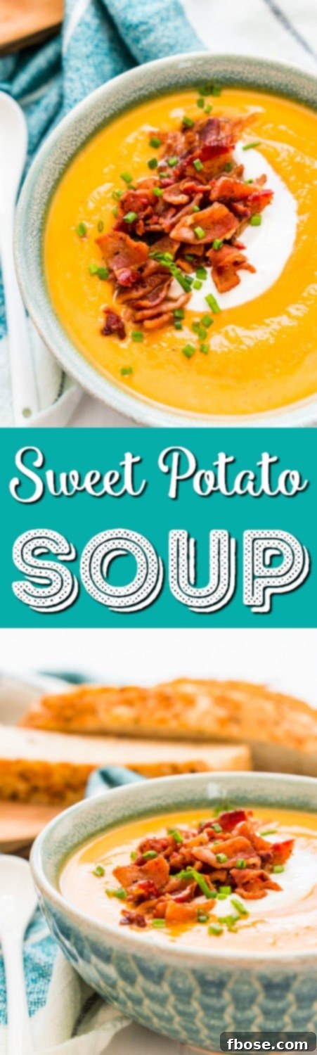 Velvet Sweet Potato Dream 8 Save this creamy and comforting Sweet Potato Soup recipe for your next dinner, a perfect stovetop dish with sweet potatoes, onion, garlic, cream, and spices!