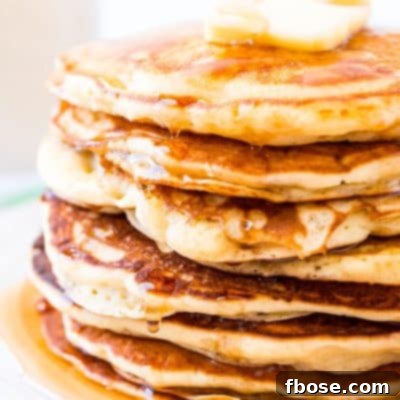 The Best Homemade Buttermilk Pancakes, a perfect weekend breakfast treat