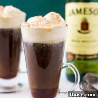 This Irish Coffee recipe is a traditional drink recipe made with coffee, whiskey, sugar, brown sugar, and whipped cream. A spiked coffee for weekends and dessert.