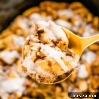 Slow Cooker Cinnamon Roll Casserole