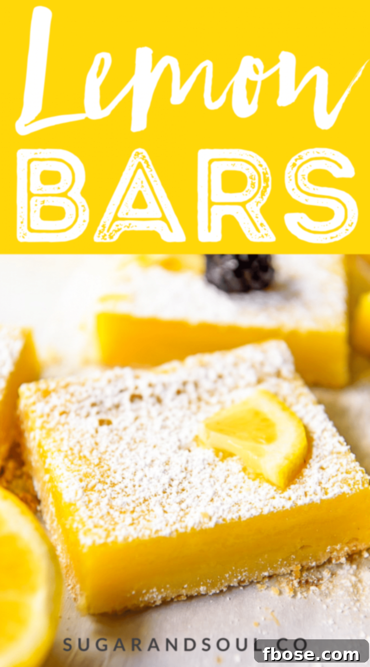 Sunshine Lemon Bars 7 Tart lemon custard & subtly sweet shortbread make these bright and tasty Lemon Bars the perfect summer treat! These highly portable dessert bars can be cut to any size you need, and are great for all your picnics in the park, outdoor barbecues, and pool parties all season long.
