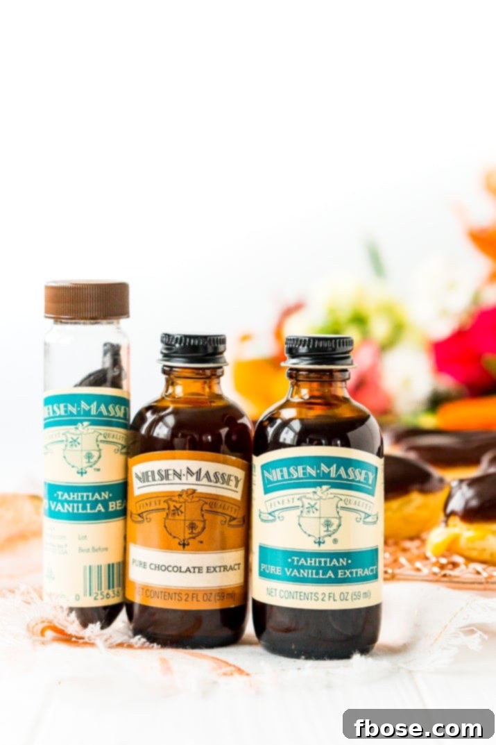 Bottles of Extract and whole Vanilla beans
