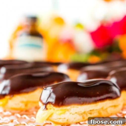 Eclairs on a Tray
