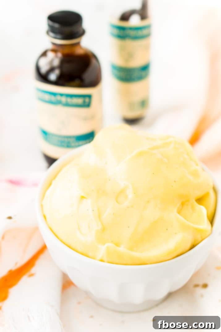 Homemade Vanilla Bean Pastry Cream for Eclairs