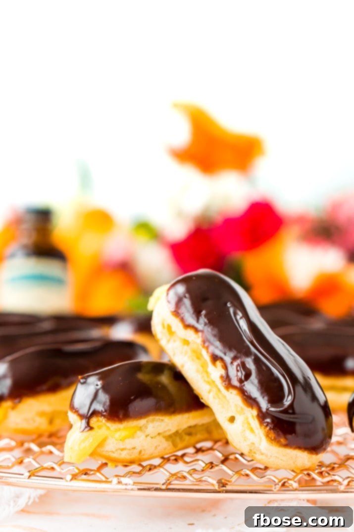 Eclairs Stacked across eachother