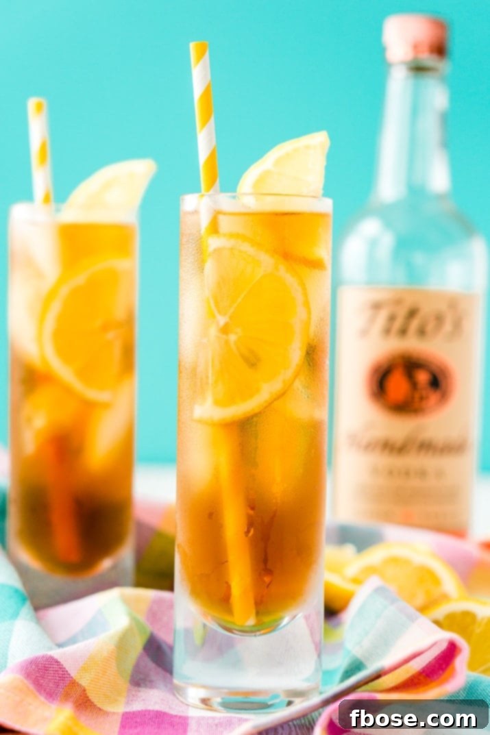Sweet Tea is a Southern Staple in the heat of summer, make it the traditional way or spike it with vodka for a refreshing cocktail.