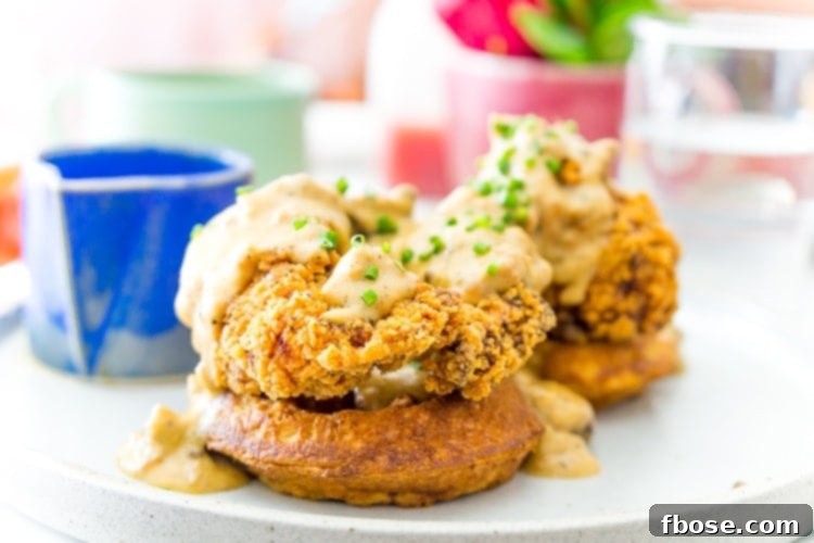 Unlocking Burlington: Essential Experiences in Vermont 9 A delectable plate of Chicken and Waffles, perfectly drizzled with sauce, from Monarch and the Milkweed in Burlington.