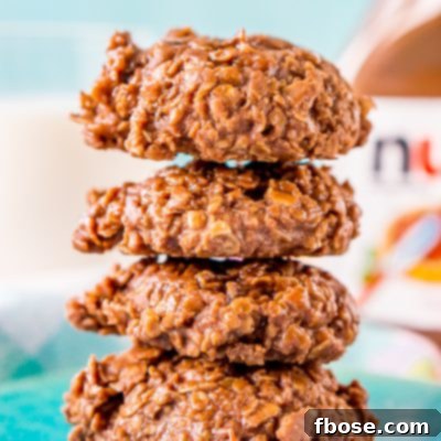 Nutella No Bake Cookies are a yummy way to enjoy the chocolate and hazelnut flavors of everyone’s favorite spread! Made with oatmeal, butter, sugar, milk, vanilla, and Nutella, this recipe is as easy to make as it is delicious!