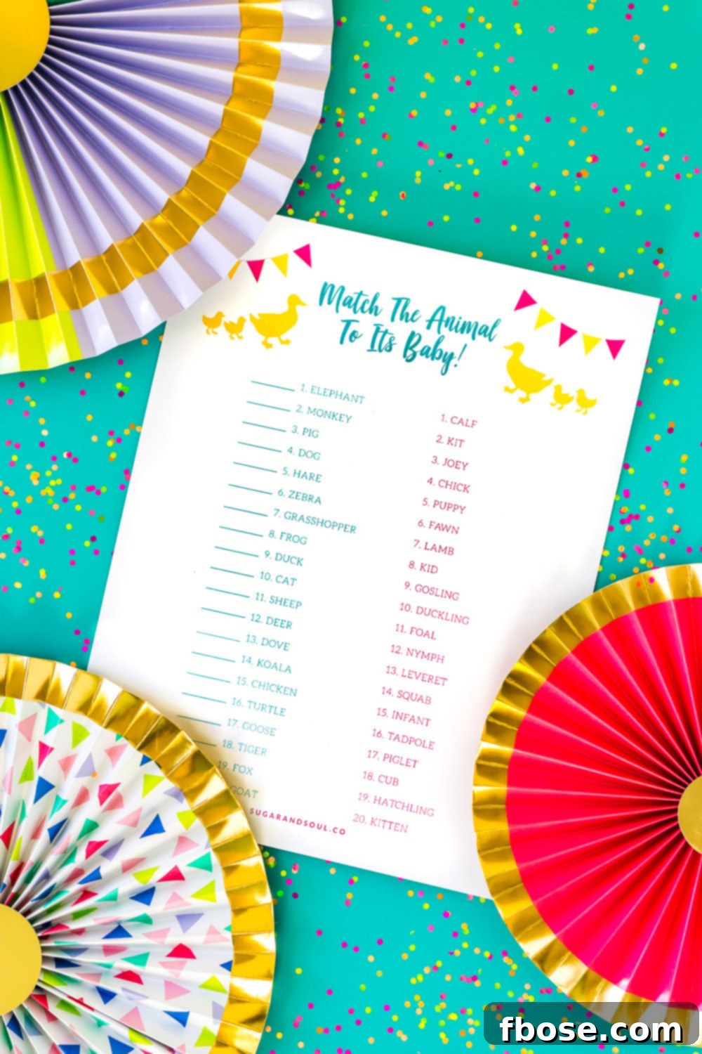 Baby Shower Mama Match Game Printable 2 Are You My Mother? Baby Shower Game Printable featuring various animals and their babies. A fun, free, and classic party game for any baby shower.