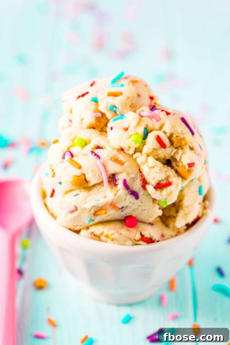 Edible Sugar Cookie Dough is an easy and delicious egg-free treat perfect for parties or just when you're craving something sweet but don't want to wait for cookies to bake!