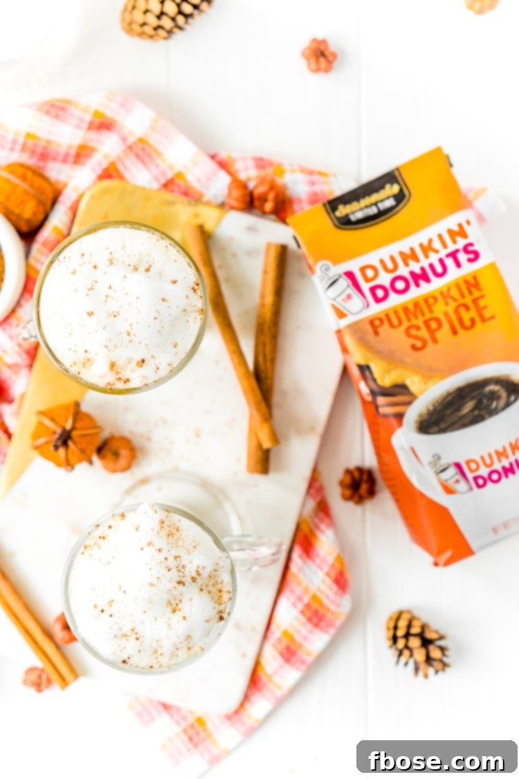 Sharing homemade Pumpkin Spice Lattes with loved ones
