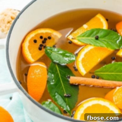 This Turkey Brine recipe made with salt, oranges, bay leaves, cinnamon, brown sugar, and black pepper will add moisture, tenderness, and flavor to your turkey. Brine turkey for 12 to 24 hours for the most amazing turkey for your holiday gathering!