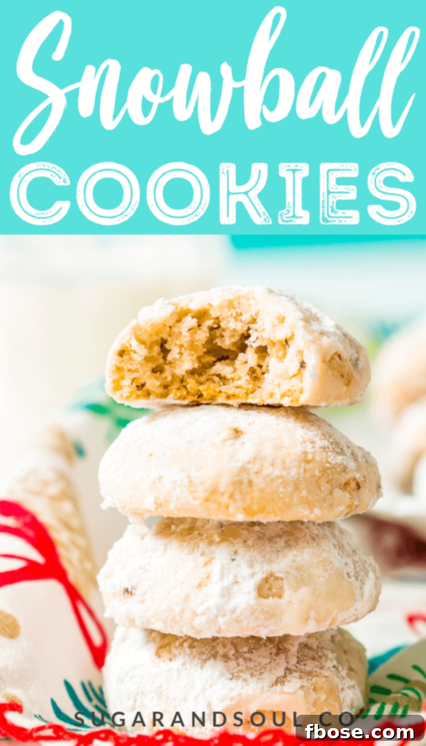 Snowball Cookies are a classic and a staple at holiday cookie exchanges. Made with butter, flour, sugar, vanilla, and chopped pecans, they're a delicious and addictive dessert!